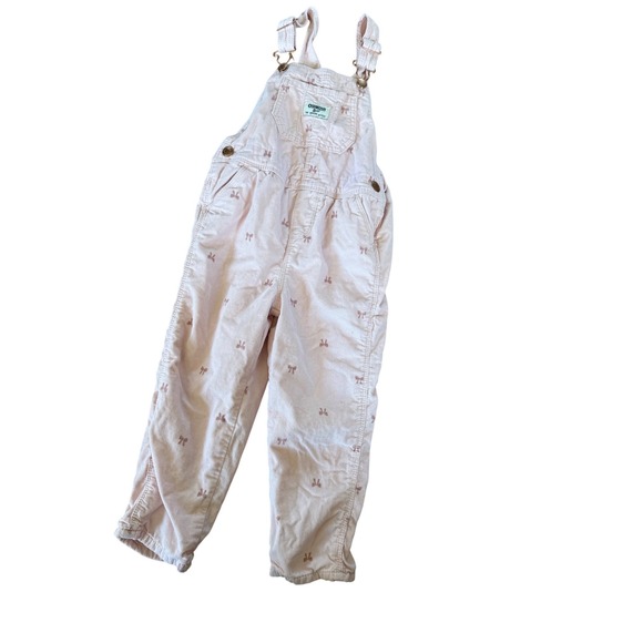 OshKosh B'gosh Other - Oshkosh B'gosh pink bow print youth overalls